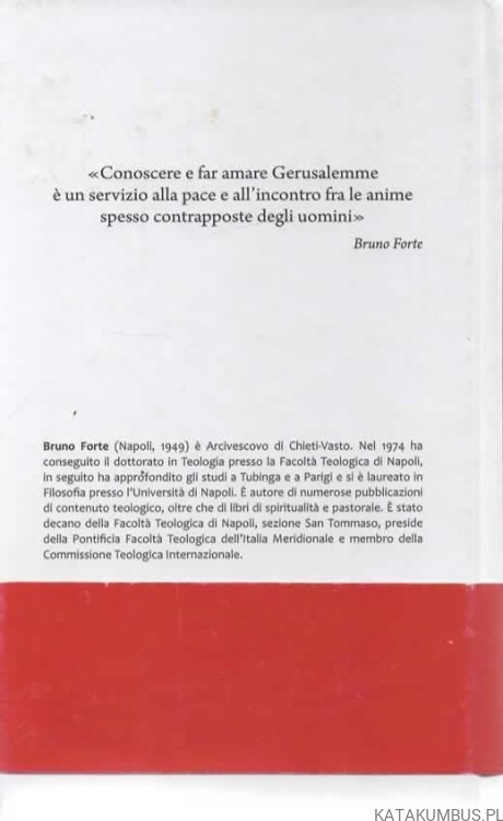 Gerusalemme ( język włoski). BRUNO FORTE