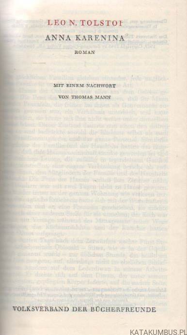 Anna Karenina. LEO N. TOLSTOI (j. niemiecki)