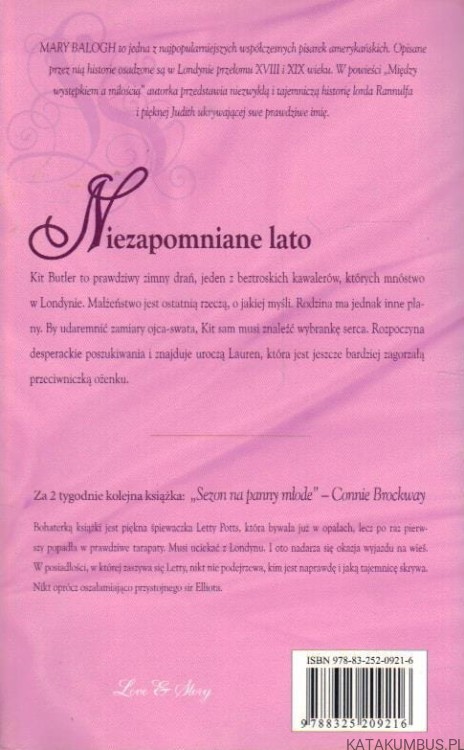 Niezapomniane lato. MARY BALOGH