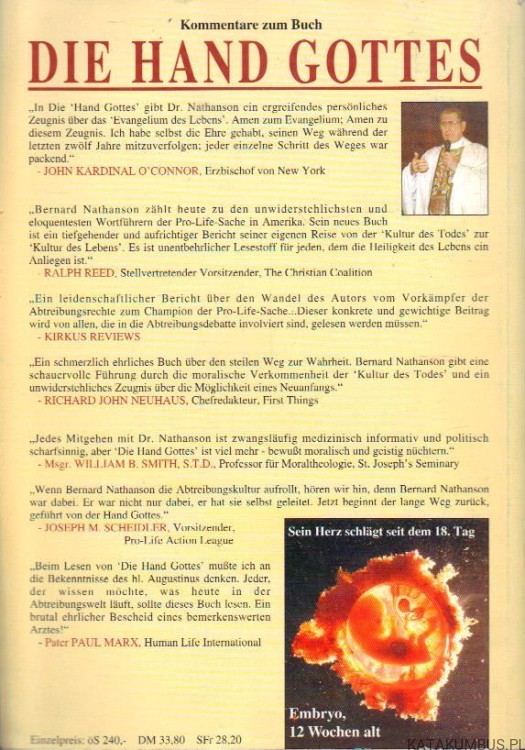Die Hand Gottes. dr. med. BERNARD N. NATHANSON