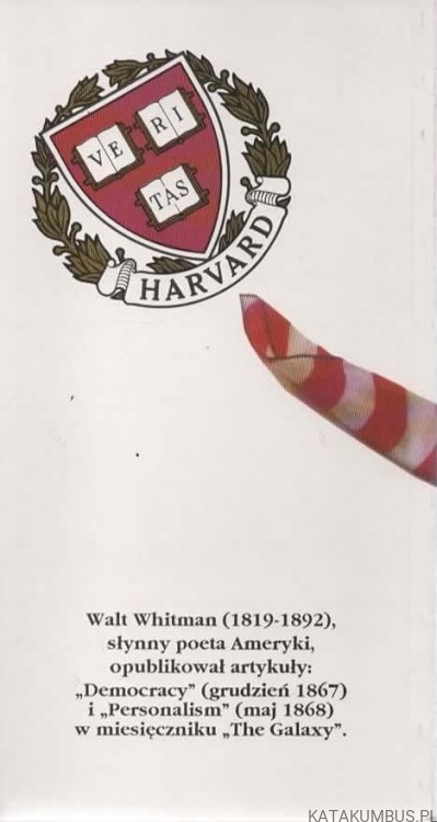Demokracja i personalizm. WALT WHITMAN