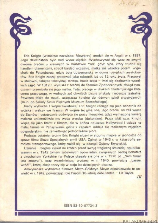 Lassie, Wróć! ERIC KNIGHT