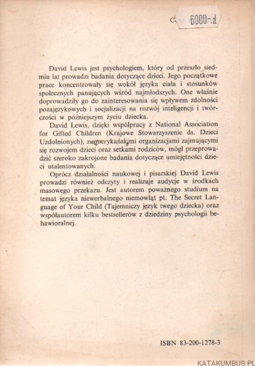 Jak wychować zdolne dziecko. DAVID LEWIS