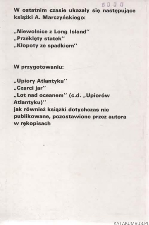 Czarny ląd. ANTONI MARCZYŃSKI