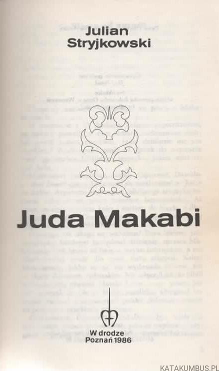Juda Makabi. JULIAN STRYJKOWSKI