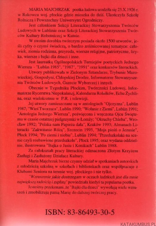 Bajki dla dzieci. MARIA MAJCHRZAK
