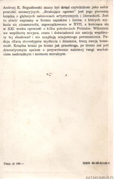 Brakujące ogniwo. ANDRZEJ K. BOGUSŁAWSKI