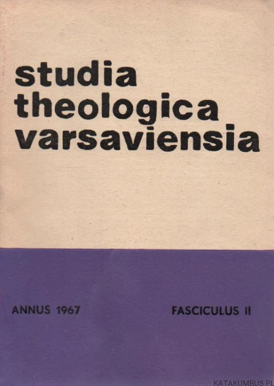 Studia theologica varsaviensia. PRACA ZBIOROWA