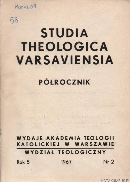 Studia theologica varsaviensia. PRACA ZBIOROWA