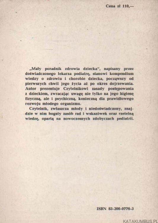 Mały poradnik zdrowia dziecka. ANDRZEJ POCZĄTEK