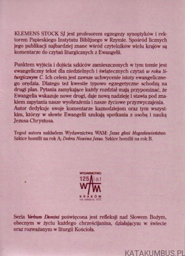 Jezus dobrocią bożą. Szkice homilii na rok C. KLEMENS STOCK SJ