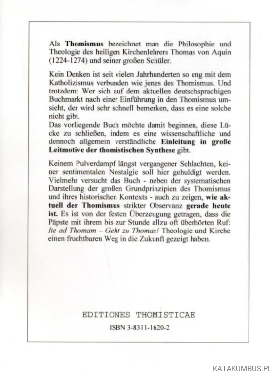 Thomismus (j. niemiecki). DAVID BERGER
