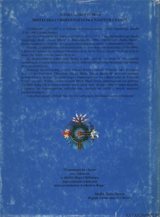 Reguła Communio in Christo. MATKA MARIA TERESA