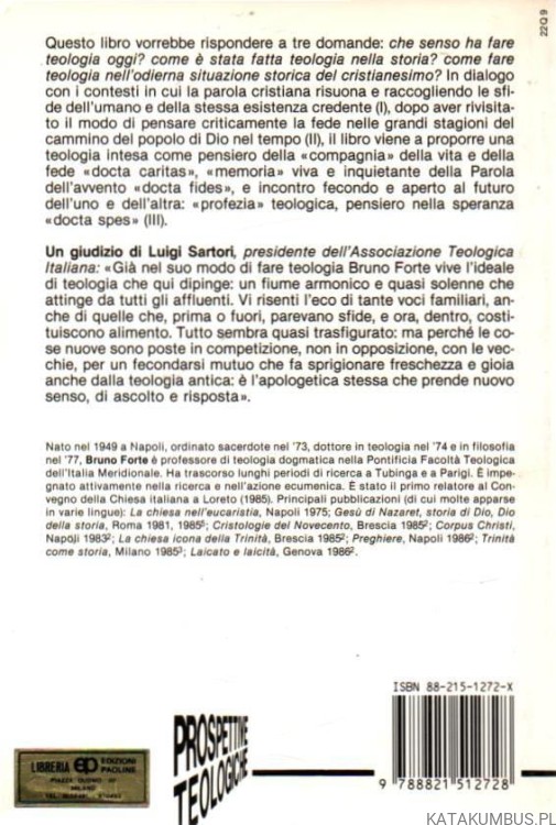 La teologia, come compagnia, memoria e profezia. BRUNO FORTE (J. Włoski)