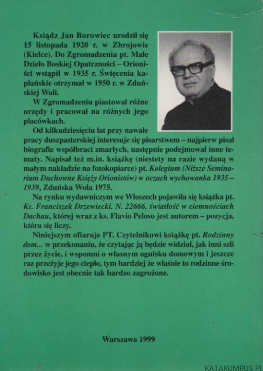 Rodzinny dom.. ks. JAN BOROWIEC fDP