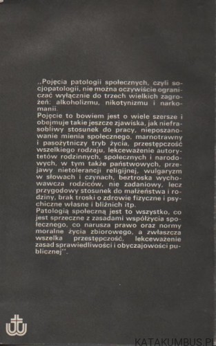 Socjopatologie w aspektach chrześcijańskiej etyki. ZACHARIASZ ŁYKO