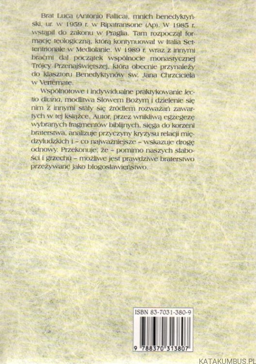 Błogosławione braterstwo. br. LUCA DI VERTEMATE