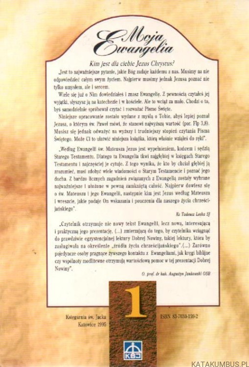 Ewangelia według Św. Mateusza. Tomy 1-3. Opr. Ks. TADEUSZ LOSKA