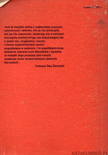 Pustelnia Parmeńska. STENDHAL TADEUSZ BOY-ŻELEŃSKI