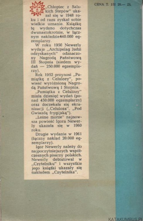 Pamiątka z Celulozy. Tom 2.  IGOR NEWERLY