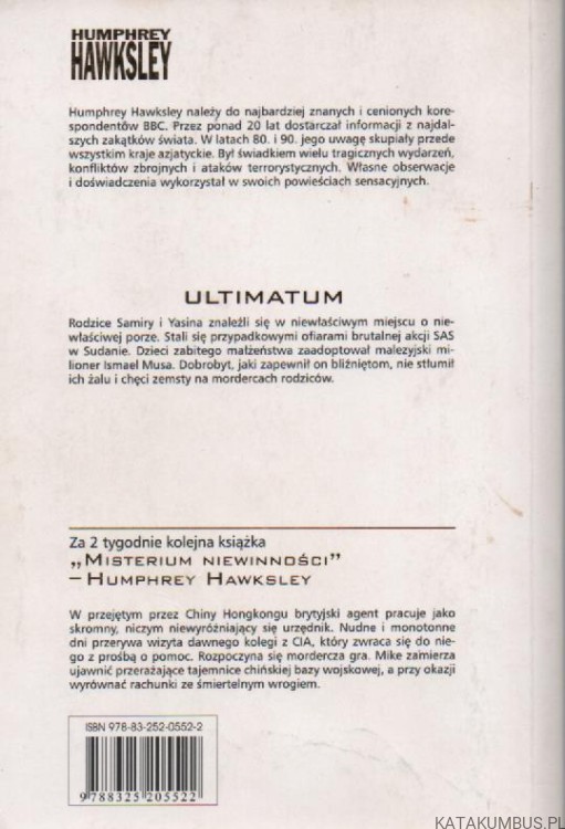 Ultimatum. HUMPHREY HAWKSLEY