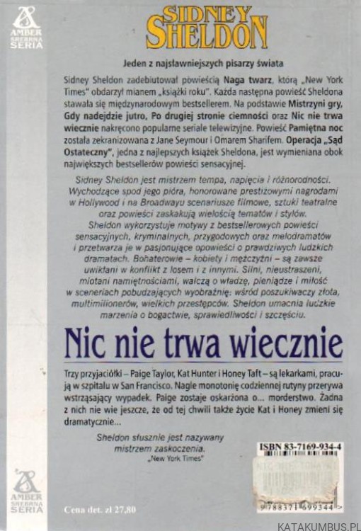 Nic nie trwa wiecznie. SIDNEY SHELDON