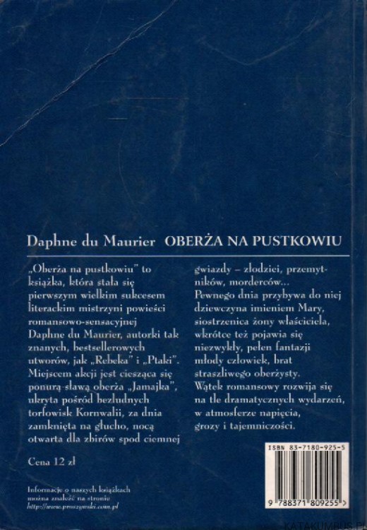 Oberża na pustkowiu. DAPHNE DU MAURIER