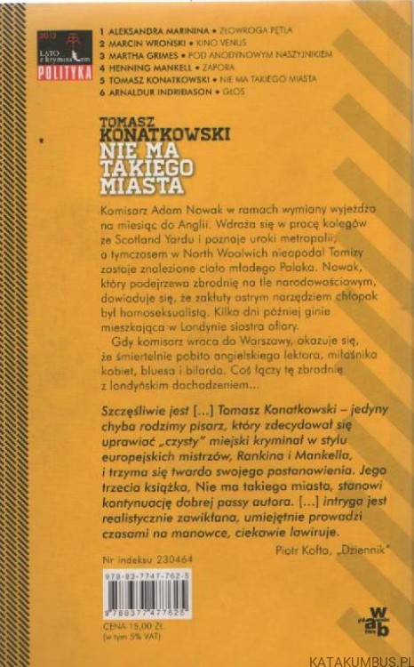 Nie ma takiego miasta. TOMASZ KONATKOWSKI