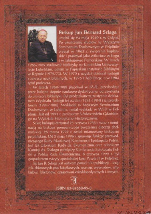 Dziedzictwo wiary kościoła apostolskiego. BP JAN BERNARD SZLAGA