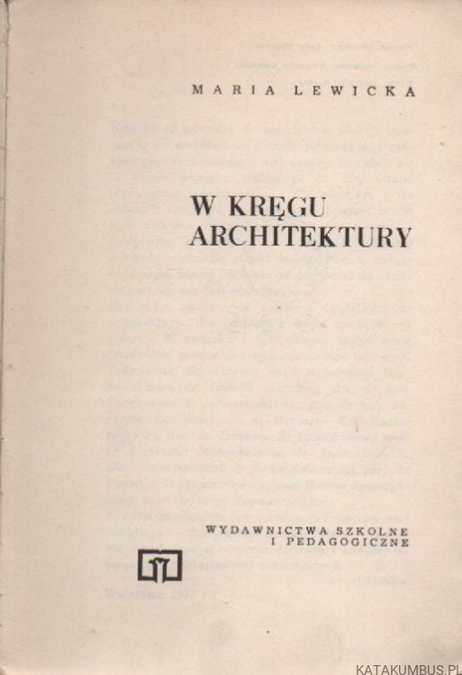 W kręgu architektury. MARIA LEWICKA