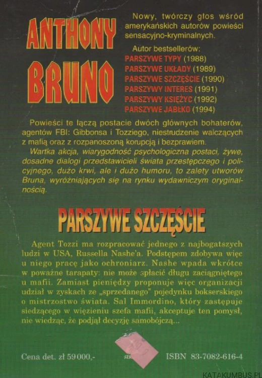 Parszywe szczęście. ANTHONY BRUNO