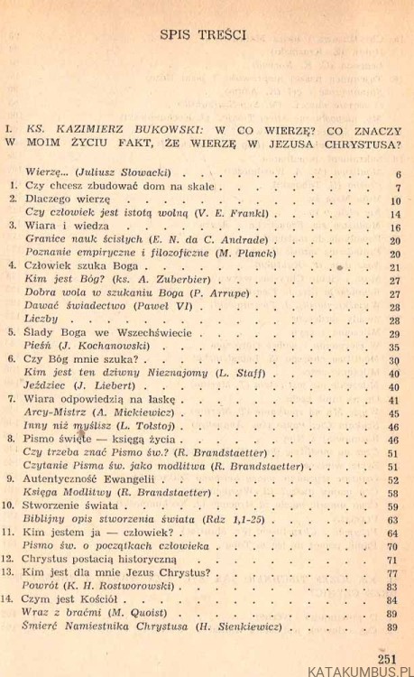 W co wierzę? Jak żyć? Katechizm religii katolickiej. cz. 9. ks. K. BUKOWSKI, ks. J. TISCHNER