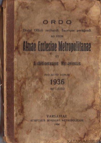 Ordo Divini officii recitandi Sacrique peragendi (1936r.)