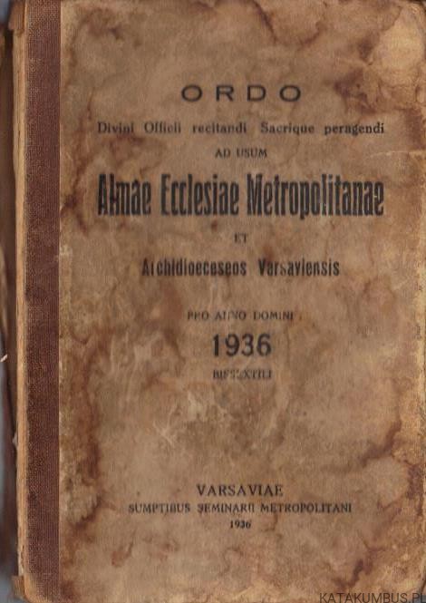 Ordo Divini officii recitandi Sacrique peragendi (1936r.)