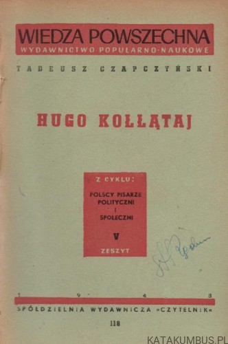 Hugo Kołłątaj. TADEUSZ CZAPCZYŃSKI. 1948r.