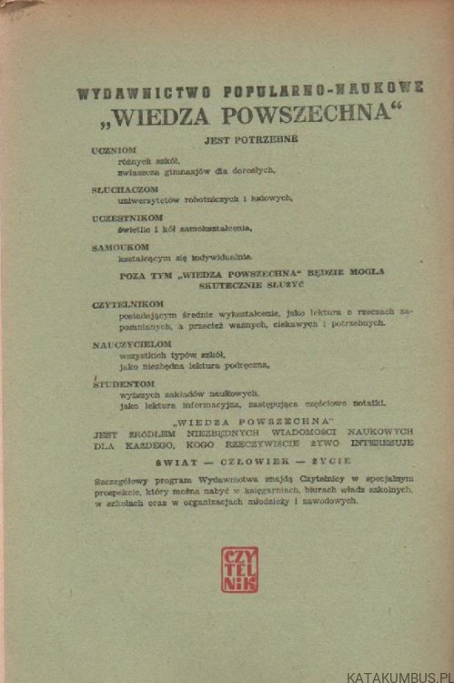 Hugo Kołłątaj. TADEUSZ CZAPCZYŃSKI. 1948r.