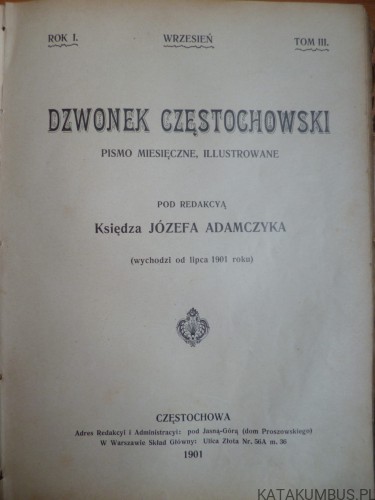 Dzwonek Częstochowski,1901r.,t.3-5