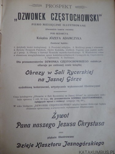 Dzwonek Częstochowski,1901r.,t.3-5