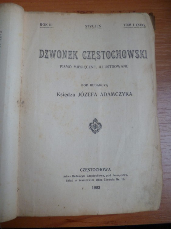 Dzwonek Częstochowski 1903 r. t.2-5
