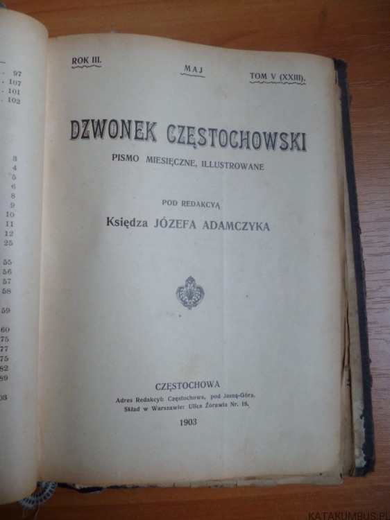 Dzwonek Częstochowski 1903 r. t.2-5
