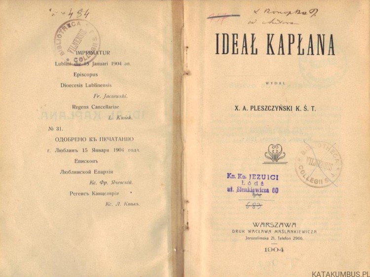 Ideał kapłana. ANTONI CYRYL KRÓLICKI (1904r.)