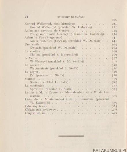 Pisma Zygmunta Krasińskiego. Tom VI. ZYGMUNT KRASIŃSKI (j. francuski, 1904r.) 3