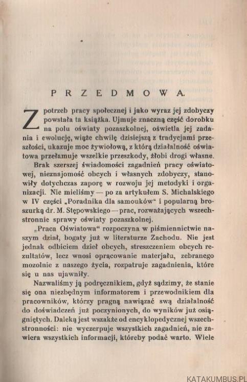 Praca oświatowa. Jej zadania, metody, organizacja. PRACA ZBIOROWA (1913r.) 3