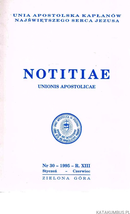 Notitiae Unionis Apostolicae. Bp PAWEŁ SOCHA