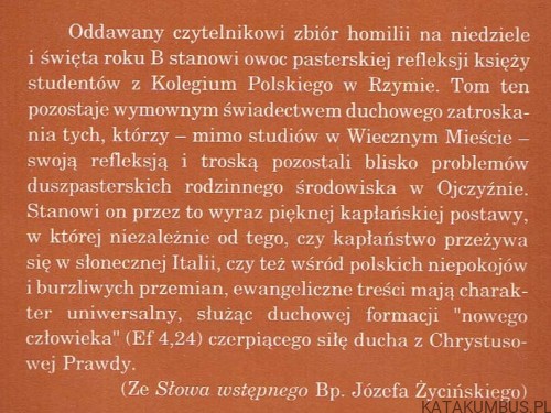 Idźcie i głoście. Homilie na niedziele i święta. Rok B