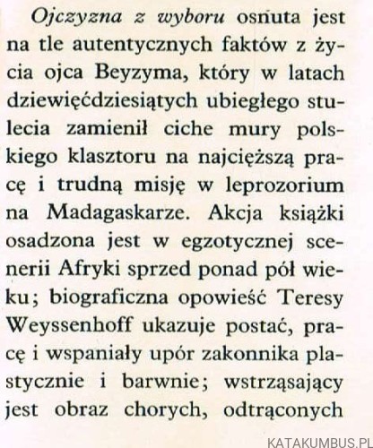 Ojczyzna z wyboru. TERESA WEYSSENHOFF