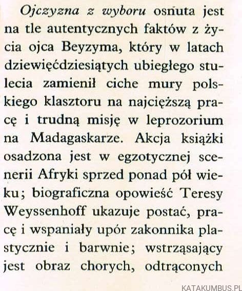 Ojczyzna z wyboru. TERESA WEYSSENHOFF