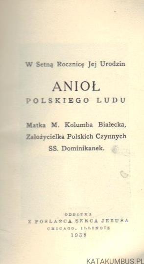 Anioł Polskiego Ludu. E. M. (1938r.)