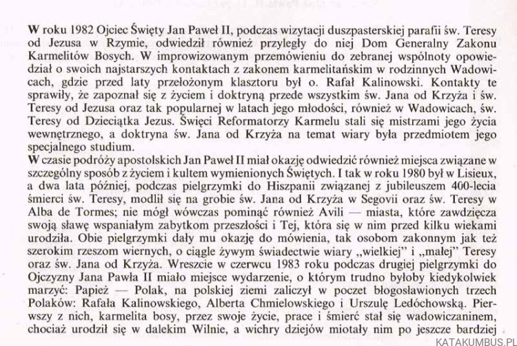 Jan Paweł II o świętych Karmelu / O. Czesław Gil OCD2