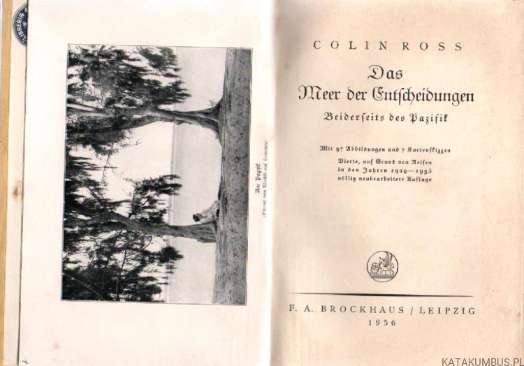 Das Meer der Entscheidungen. COLIN ROSS. 1936r. (j. niemiecki)